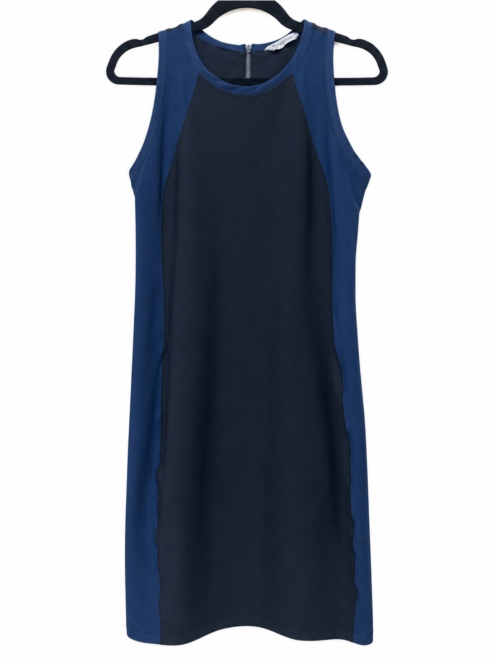 Athleta Stellar En Route Navy Black Colorblock Dress S